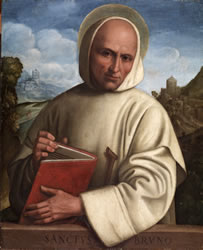 Painting of St Bruno by Girolamo Marchesi. Walters Art Museum
